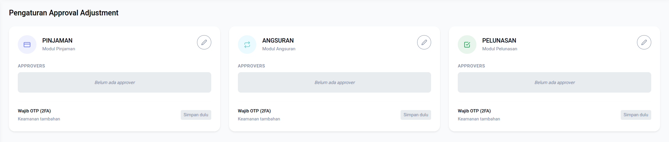 Pengaturan OTP Adjustment