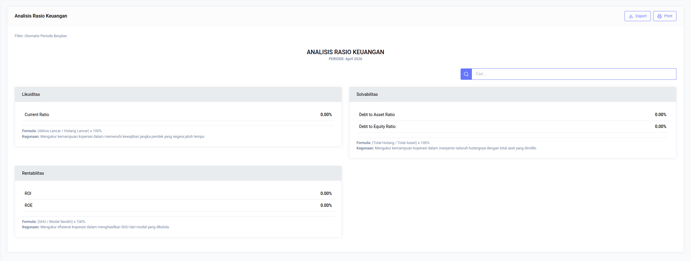 Analisis Rasio Keuangan