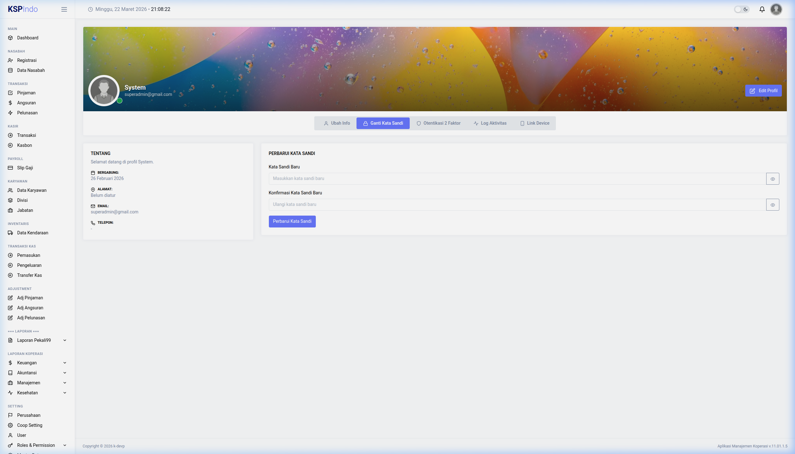 Tab Ganti Kata Sandi
